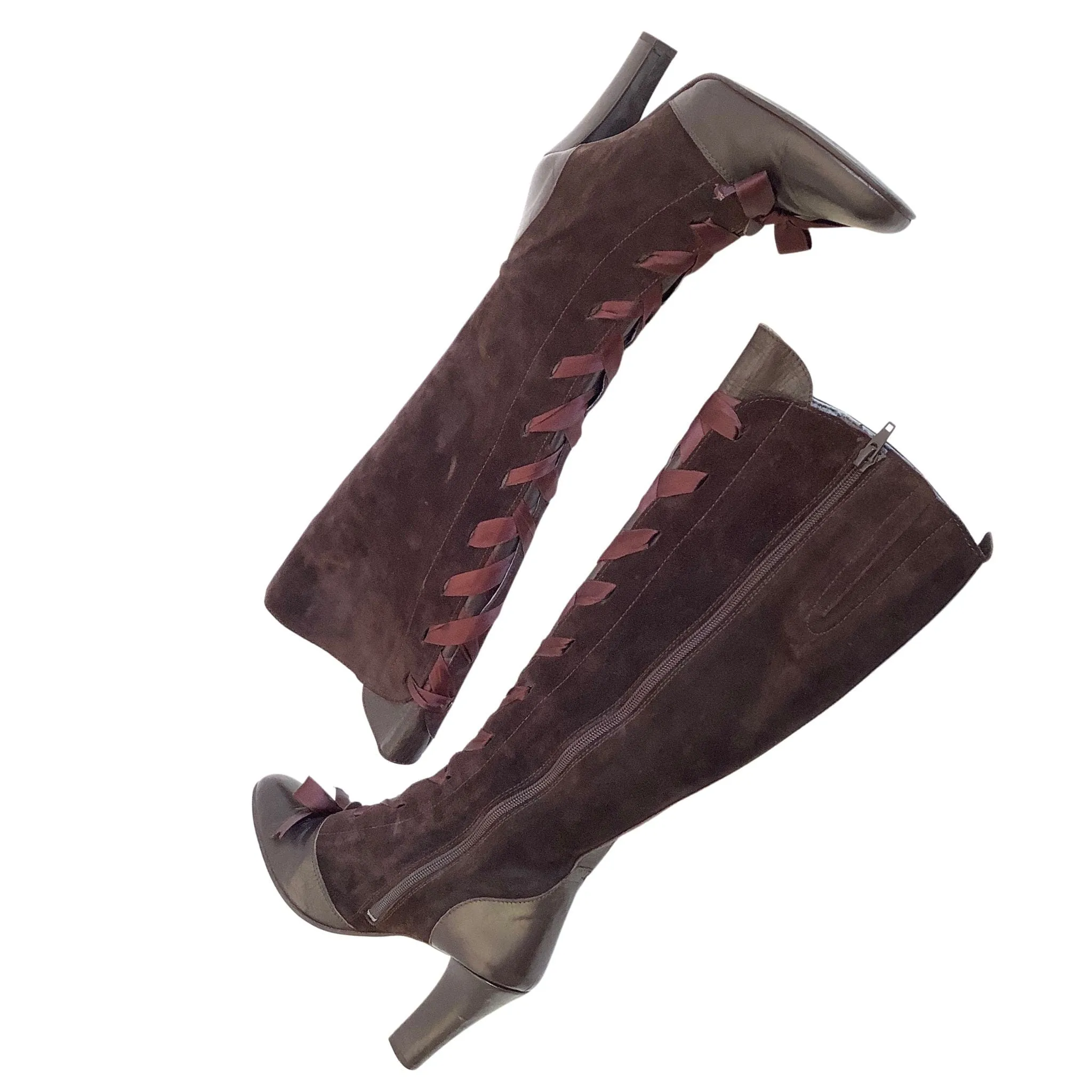 Corset Ribbon Laced Boots