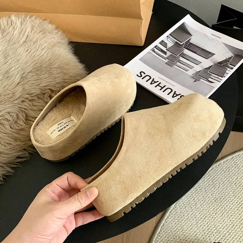 Cozy Suede Winter Slippers with Plush Lining Non-Slip Sole