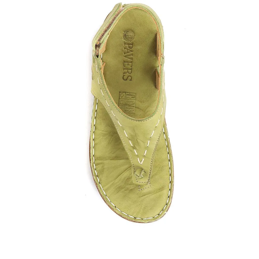 Leather Toe-Post Sling-Back Sandals - CAY33005 / 319 989